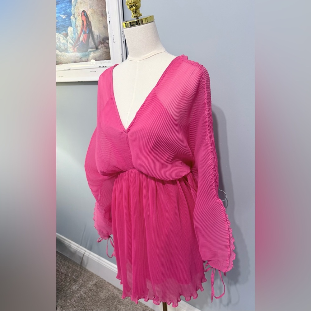 Let Me Be Chiffon Plunge Dress